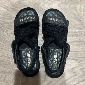 Chanel black sandals